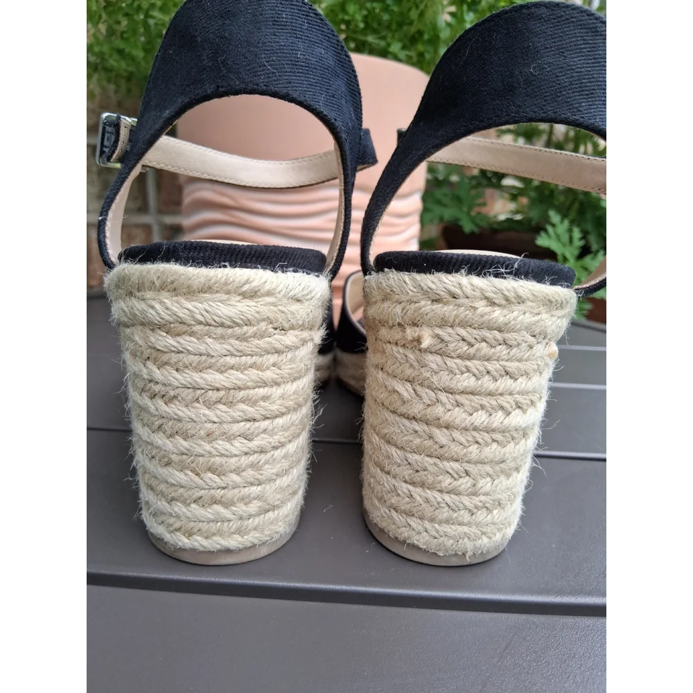 🌷EUC Women's Life Stride Black Wedge Sandals Size 10W - Picture 5 of 9